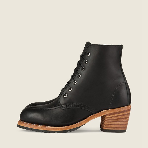 Heritage Støvler Dame - Red Wing Clara - Heeled Boundary Læder - Sort - TYIAGW-982